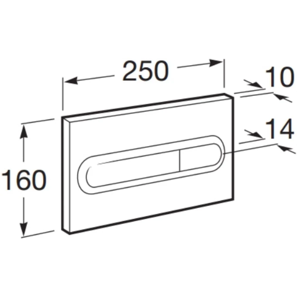 Кнопка смыва матовый хром Roca Duplo 7.8900.9.500.2 - фото 2 - id-p115425675