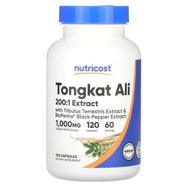 Nutricost, Tongkat Ali, Эврикома длиннолистная, экстракт, 500 мг, 120 капсул - фото 1 - id-p115429465