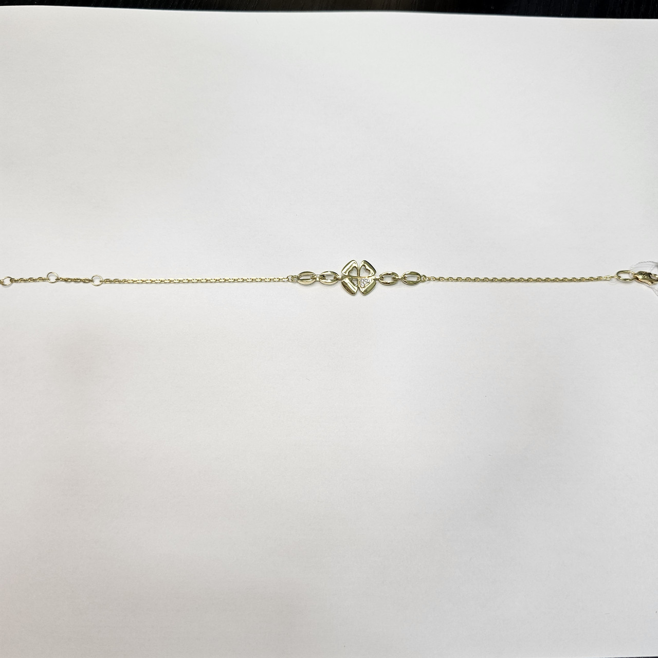 Золотой браслет с бриллиантами 0.01Ct 4/5А, размер 17-21 - фото 6 - id-p115395252