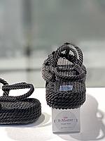 Плетенные женские сандалии черного цвета., фото 2
