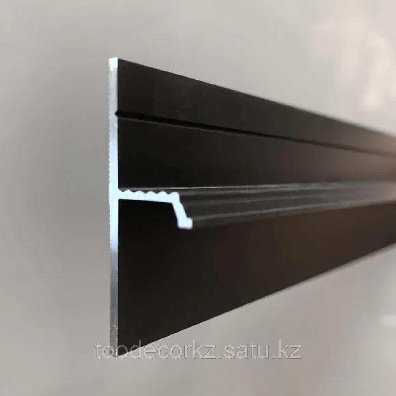 Теневой плинтус черный муар 20мм (42х14,5х2500мм) - фото 2 - id-p115431404