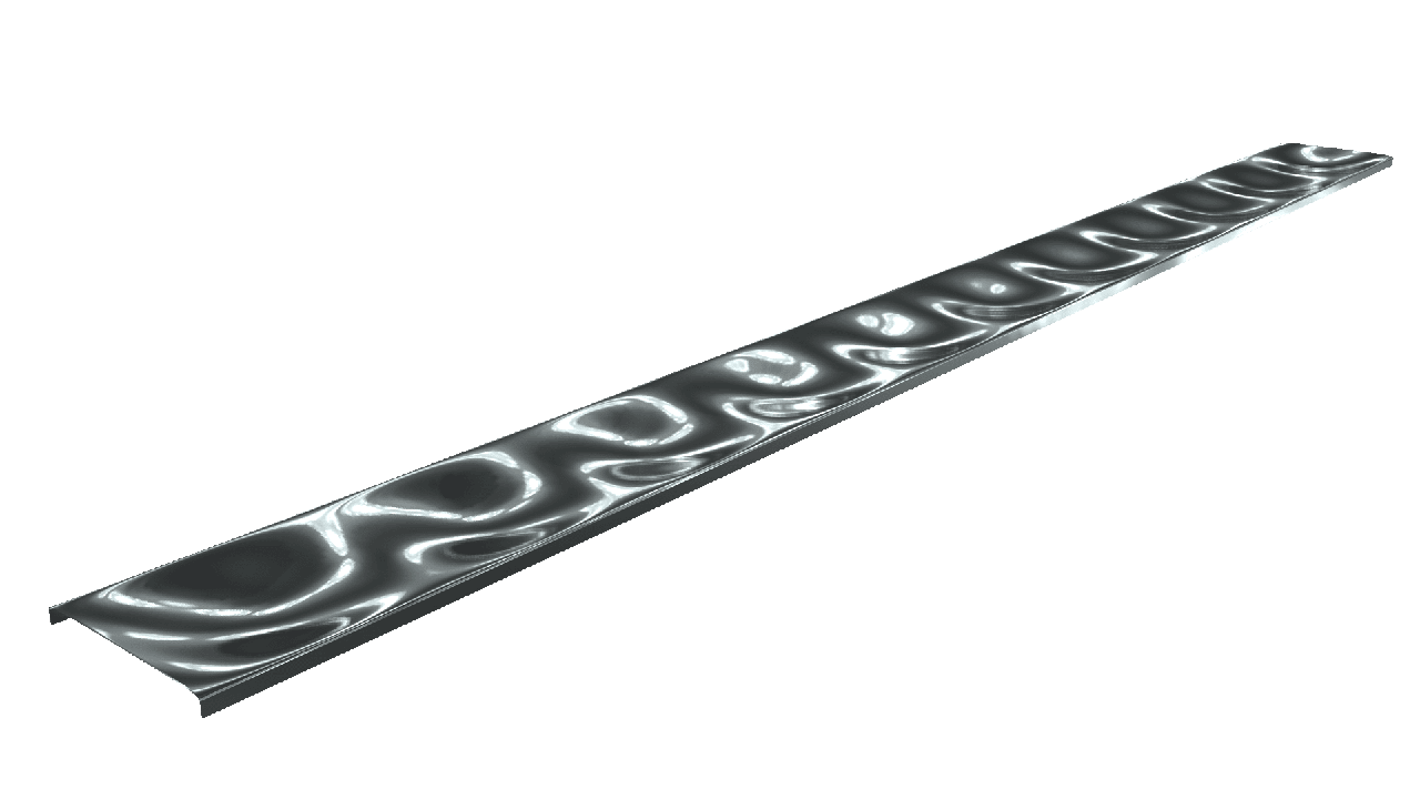 Листелло Волнистая 30мм Серебро (2,44м) - фото 1 - id-p115431498