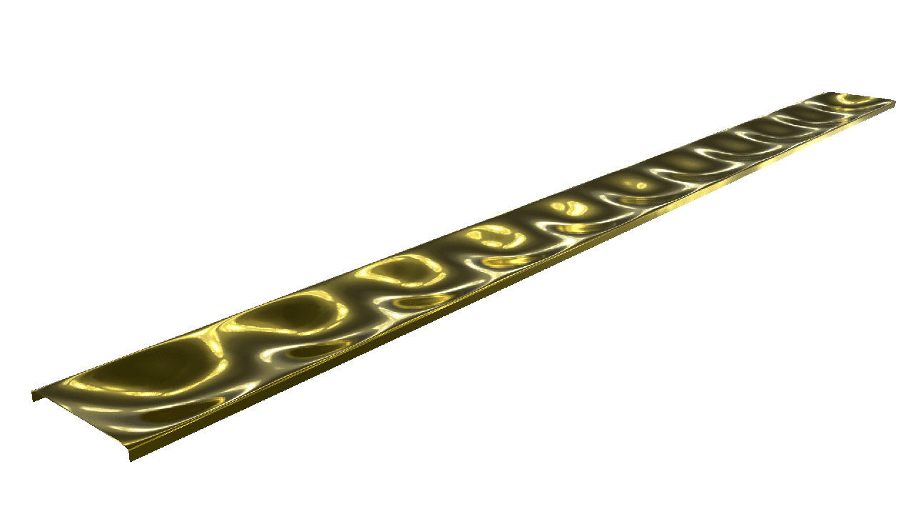 Листелло Волнистая 30мм Золото (2,44м) - фото 1 - id-p115431546