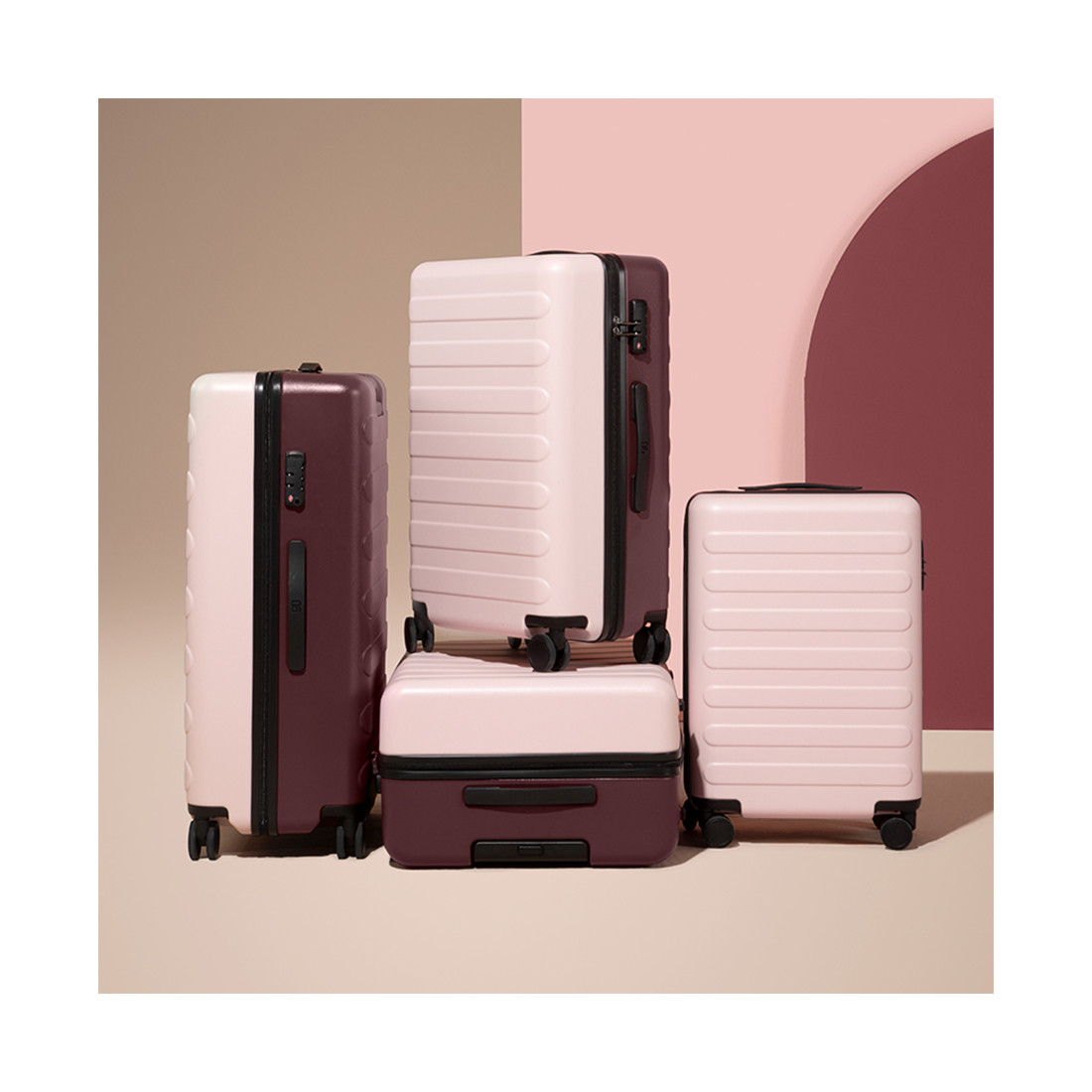 Чемодан NINETYGO Rhine Luggage 28" розово-красный