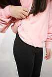 Кроп худи оверсайз толстовка для девочки розовый, фото 5