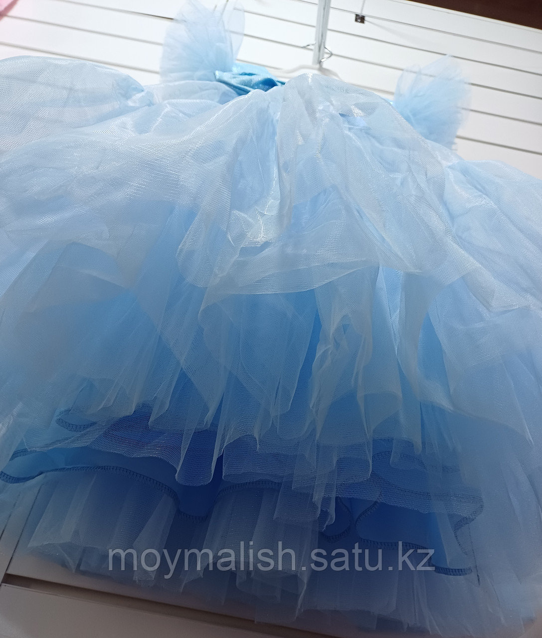 Платье (на возраст 4/5/6/7/8/9 л) нежное голубое пышное для девочки - фото 2 - id-p115434206