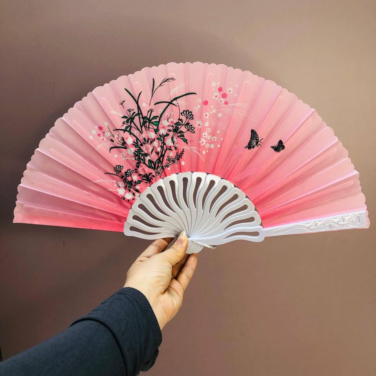 Веер в японском стиля "Сакура" розовый