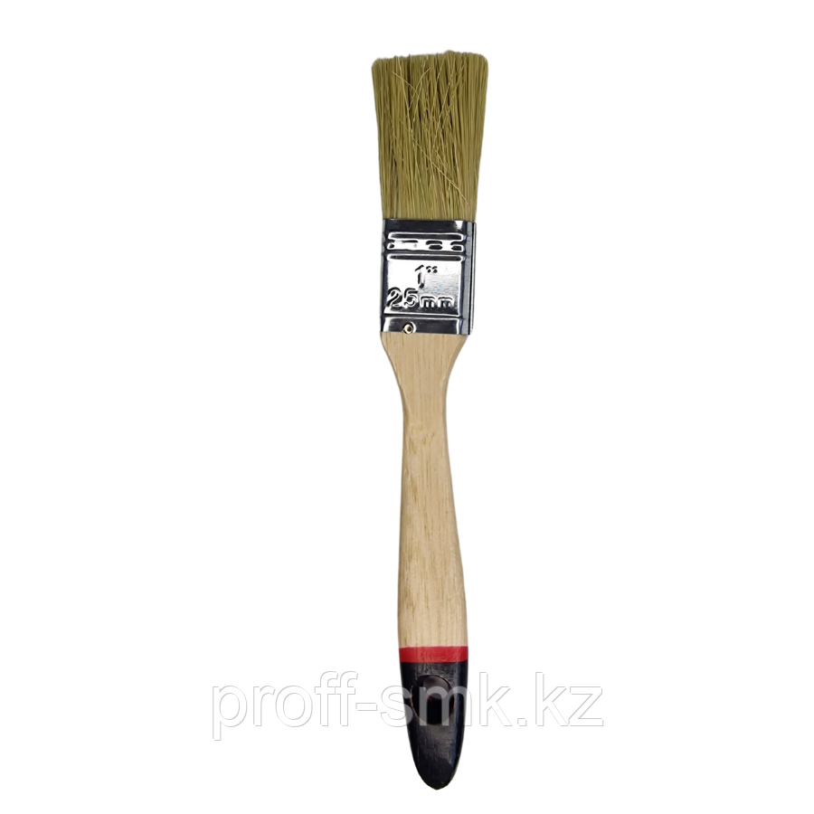 Кисть плоская флейцевая "Суприм" 25 мм, 1", натуральная щетина, деревянная ручка / BIPEOR - фото 1 - id-p115434382