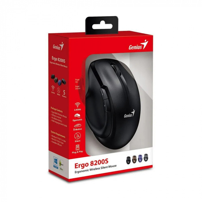 Мышка Genius RS2,Ergo 8250S,Silver Grey 31030031401, фото 1