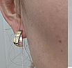 Золотой набор (кольцо 585 проба к-ж-б/з 5,34 гр. фианиты, размер 17,5, серьги 4,94), фото 5