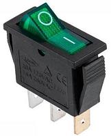 Клавишный переключатель IRS-101-G зеленый с подсветкой 2 положения 1з TDM