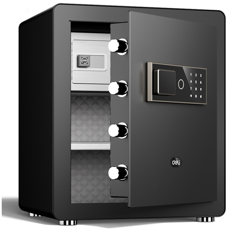 Сейф DELI "ET571" электронный замок + ключ, 380х320х450 мм, 19,6 кг, черный, фото 1