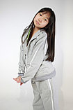 Костюм MGN спортивный детский толстовка худи на молнии замке с капюшоном и брюки штаны хлопок серый, фото 5