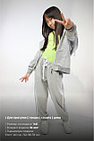 Костюм MGN спортивный детский толстовка худи на молнии замке с капюшоном и брюки штаны хлопок серый, фото 2