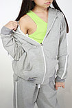 Костюм MGN спортивный детский толстовка худи на молнии замке с капюшоном и брюки штаны хлопок серый, фото 3