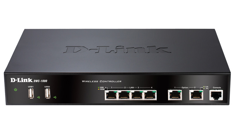 D-Link DWC-1000 Контроллер беспроводной с 6 портами 10/100/1000Base-T и 2 USB-портами - фото 1 - id-p115444015