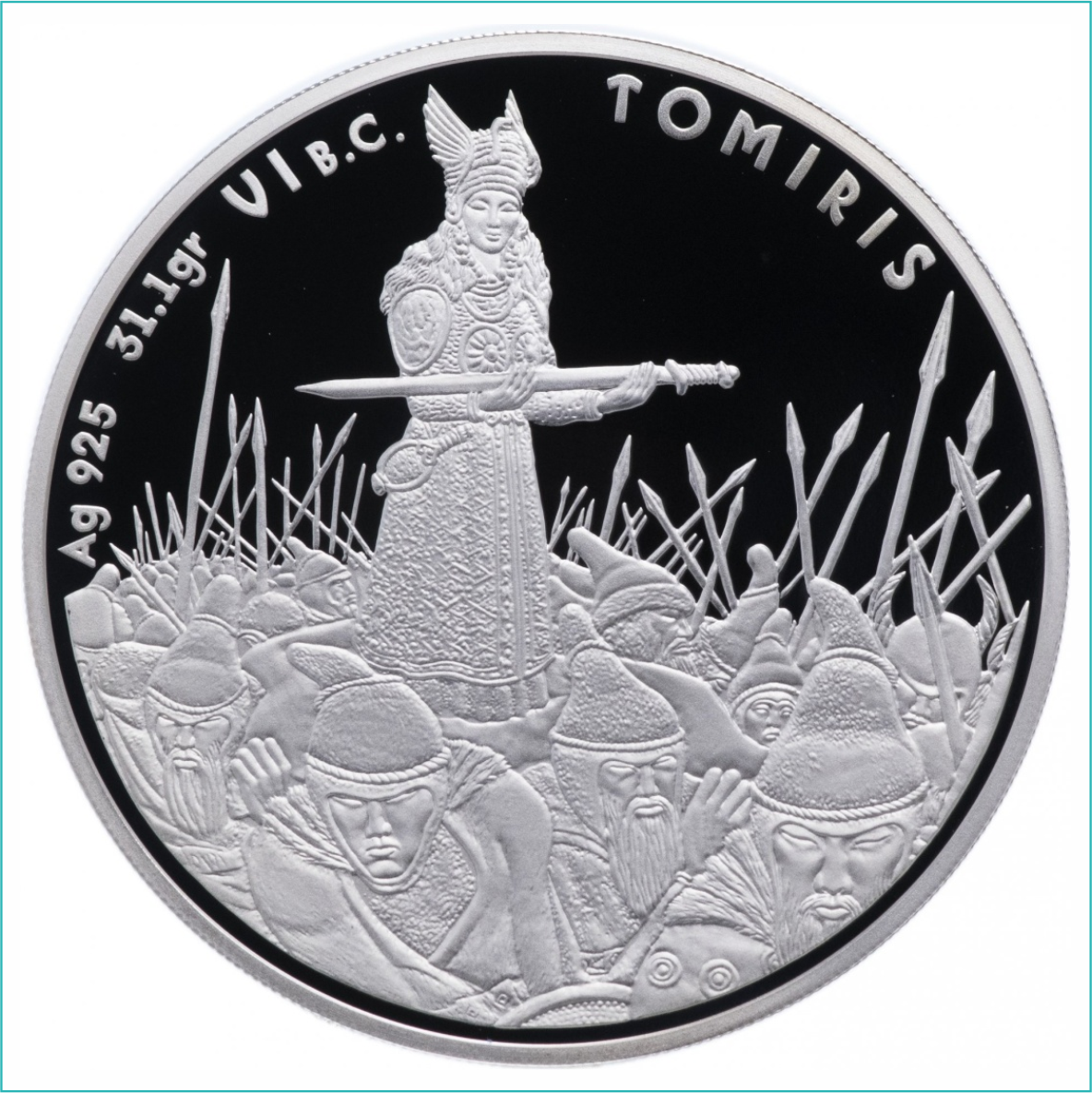 Монета "Томирис" 100 тенге (Серебро 925) - фото 1 - id-p115444271