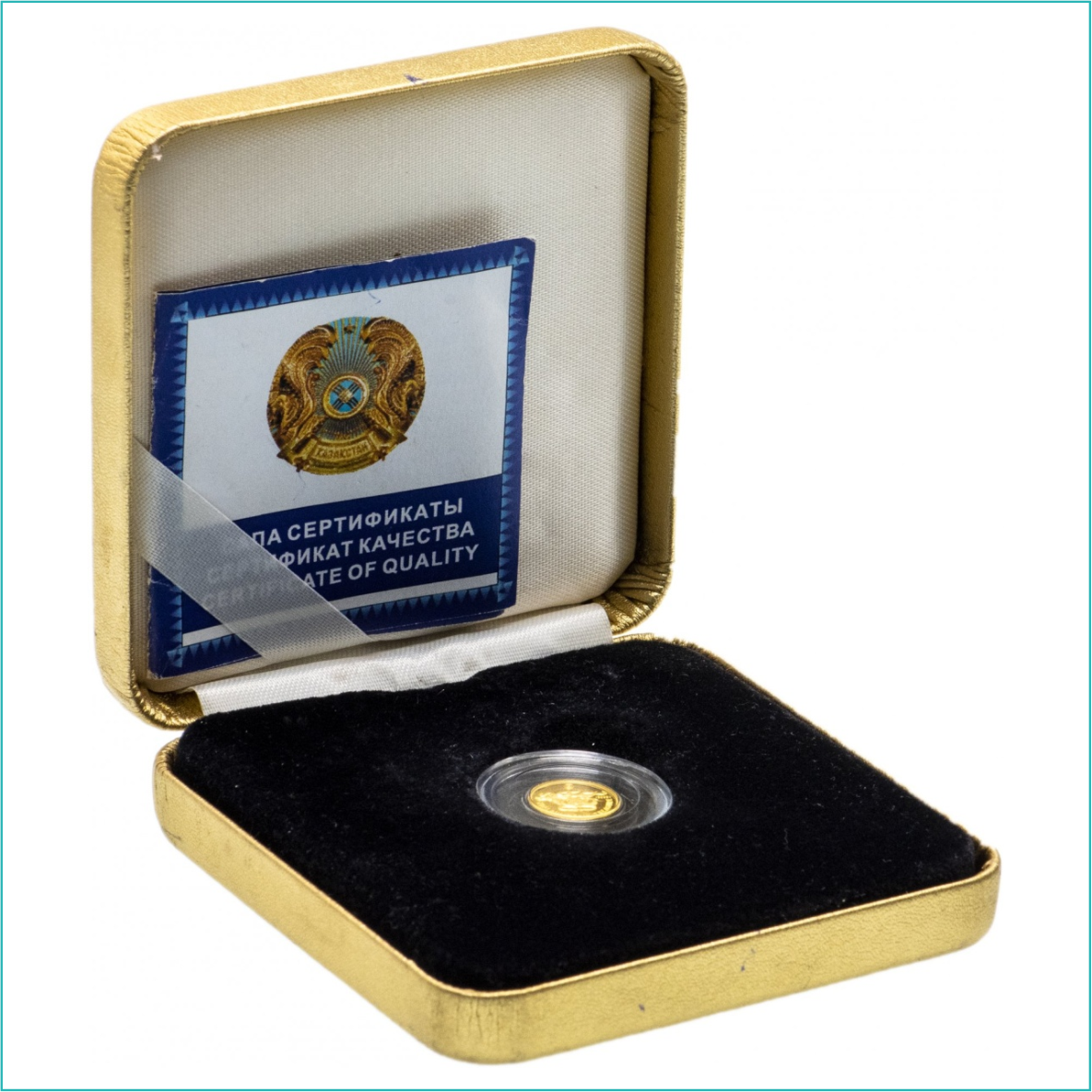 Монета "Жалаулинский клад" 100 тенге (Золото 999 1.24гр.) - фото 4 - id-p115444427
