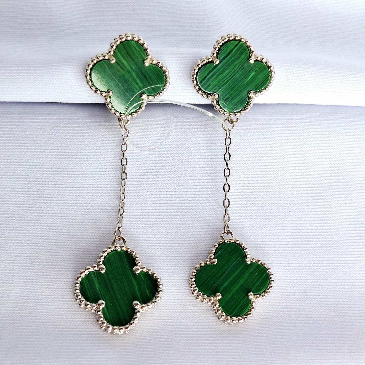 Серьги из серебра с фианитами N559 , с английским замком, фото 1