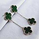 Серьги из серебра с фианитами N559 , с английским замком, фото 2