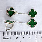 Серьги из серебра с фианитами N559 , с английским замком, фото 3