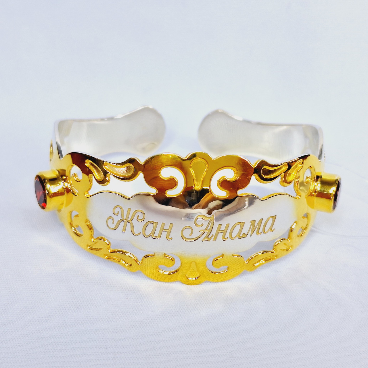 Серьги из серебра с фианитами  N608  вид жан анама, фото 1