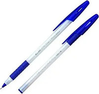 Ручка шариковая, 0.7мм, синяя, корпус белый, колпачки синие Kube ECOGRIP Classic DLX