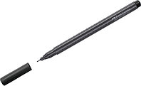 Ручка капилярная, 0,4мм, трехгранная форма, антискользящая зона, черная Faber-Castell