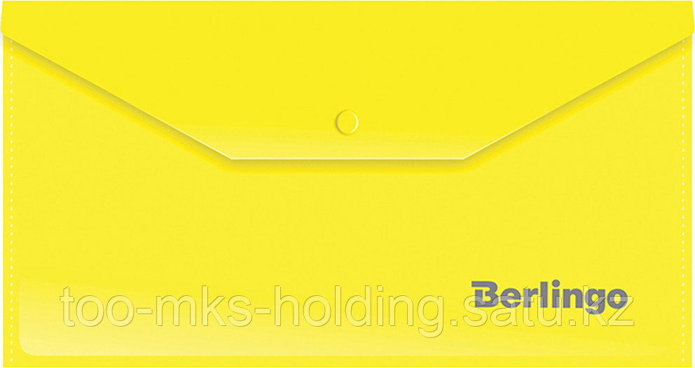 Папка-конверт на кнопке C6, 0,18 мм., желтая Berlingo - фото 1 - id-p115445289