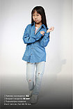 Рубашка джинсовая для девочки ярко-синий, фото 2