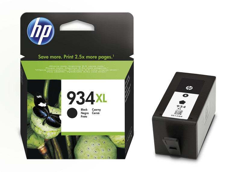 HP 934XL, Оригинальный струйный картридж HP увеличенной емкости, Черный (C2P23AE) - фото 1 - id-p115454836