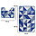 Коврик для ванной двойка 80х50 и 40х50 шахматы синие, фото 2