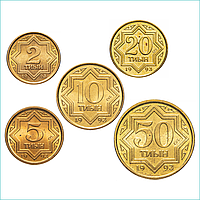 Набор монет "Тиын 1993" (без упаковки)