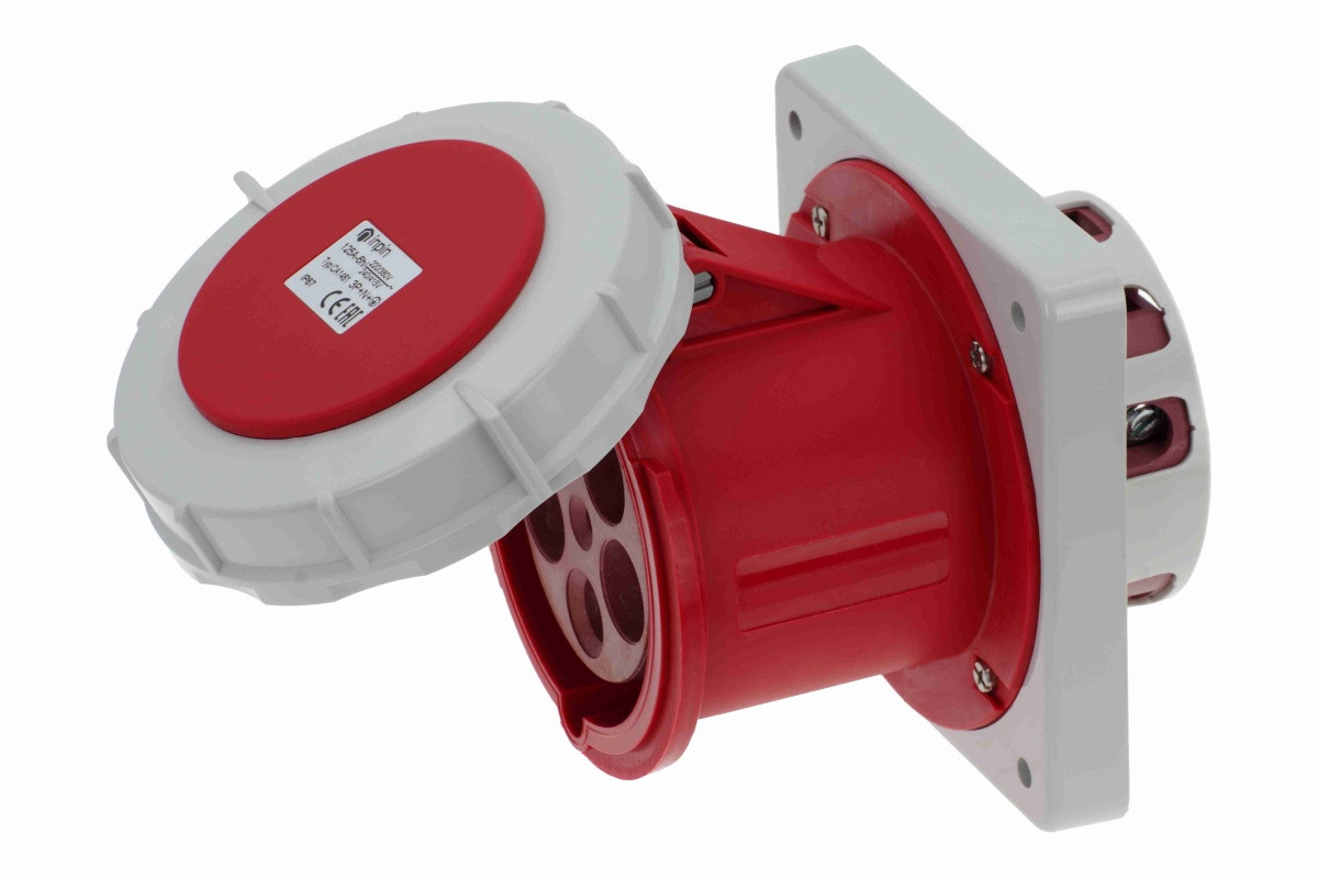CA1461 INPIN Розетка встраиваемая 125A/400V/3P+N+E/IP67 фланец 130x130