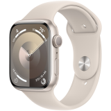 Умные часы Apple Watch Series 9 GPS 45 мм, корпус из алюминия в цвете "Светлый звездный" с спортивным ремешком