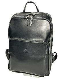 Мужской кожаный рюкзак "EMINSA". Высота 42 см, ширина 30 см, глубина 14 см.