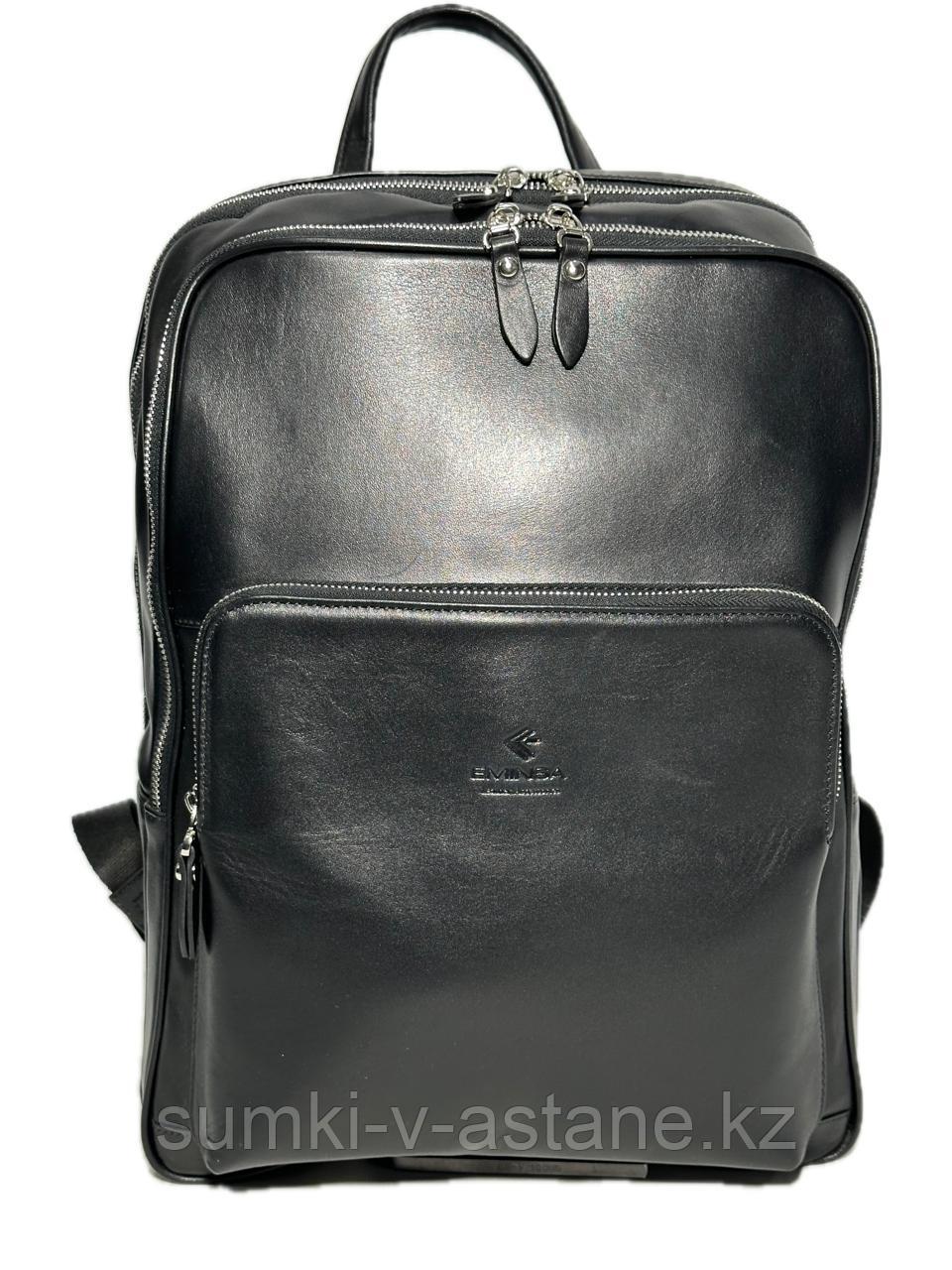Мужской кожаный рюкзак "EMINSA". Высота 42 см, ширина 30 см, глубина 14 см. - фото 8 - id-p99590526