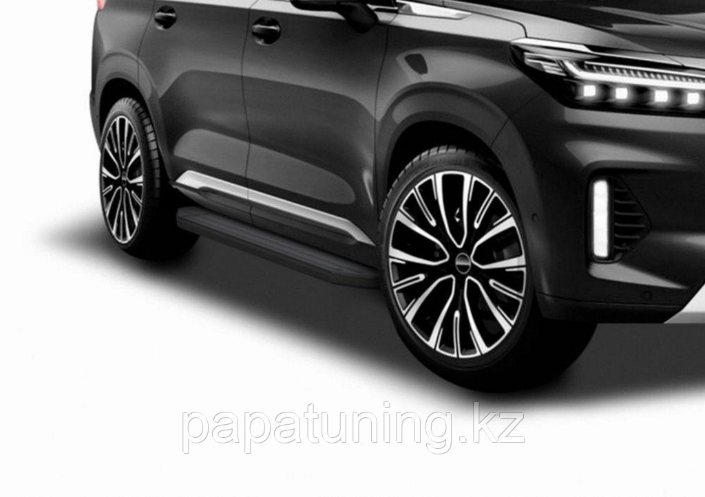 Порог-площадка "Black" A193ALB + комплект крепежа, RIVAL, Exeed VX 2021-, фото 1