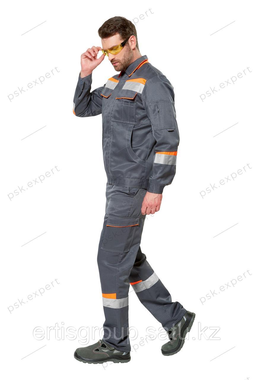 Костюм рабочий мужской летний "Комфорт 1" цвет оранжевый/серый - фото 3 - id-p115457599