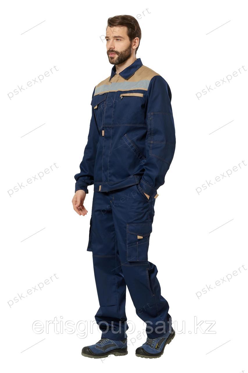 Куртка рабочая мужская летняя "Рольф 2" цвет темно-синий/бежевый - фото 2 - id-p115457603