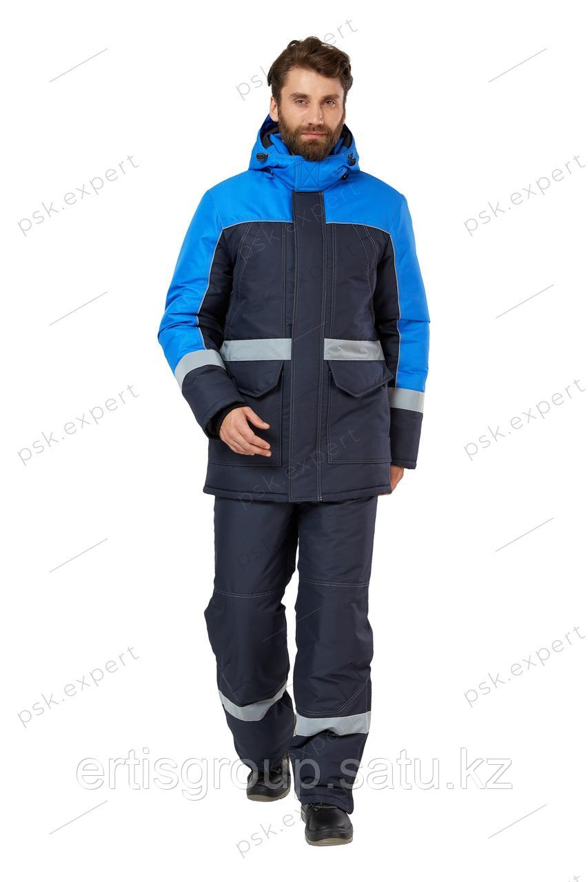 Куртка рабочая мужская зимняя "Сунтар" цвет темно-синий/василек - фото 1 - id-p115457661
