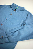Рубашка джинсовая для мальчика ярко-синий, фото 3