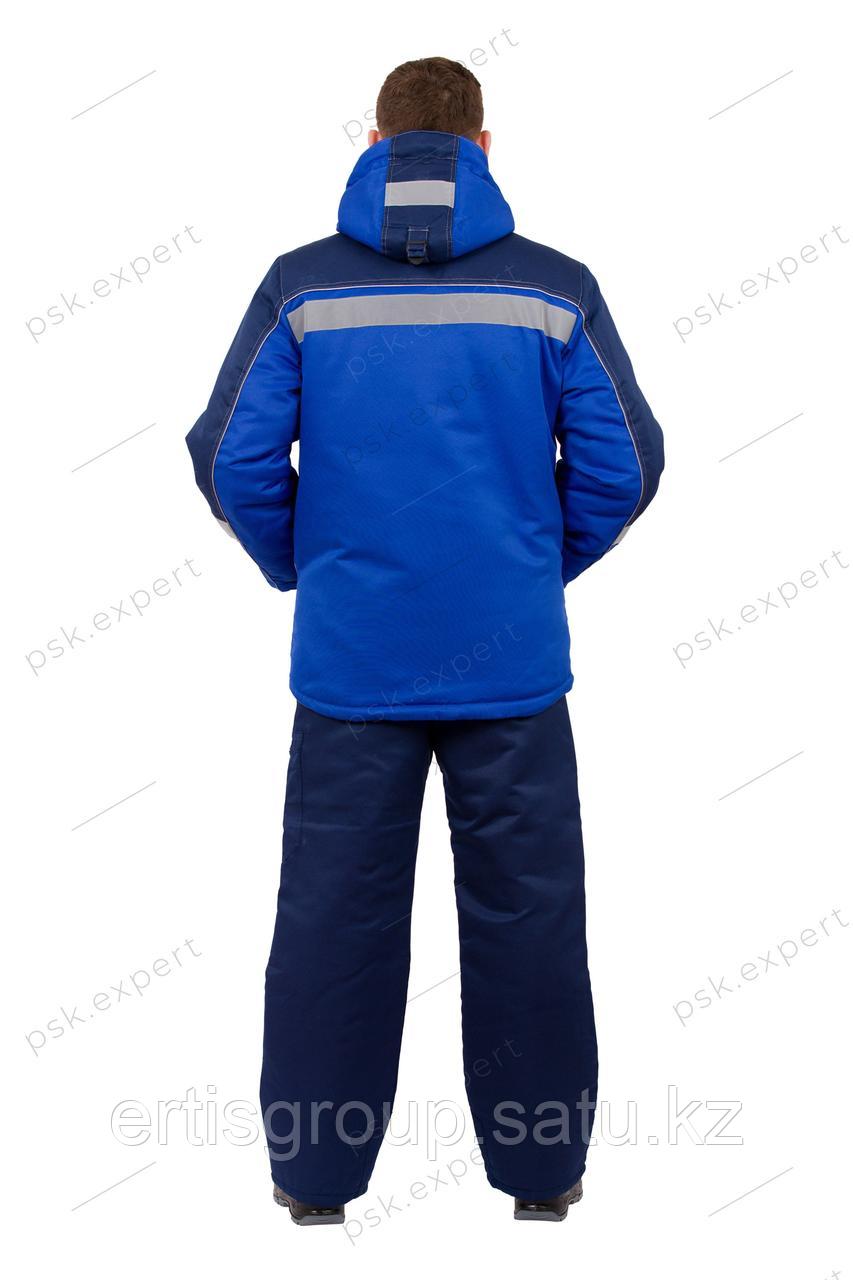 Куртка рабочая мужская зимняя "Страйк" цвет василек/темно-синий - фото 4 - id-p115457750