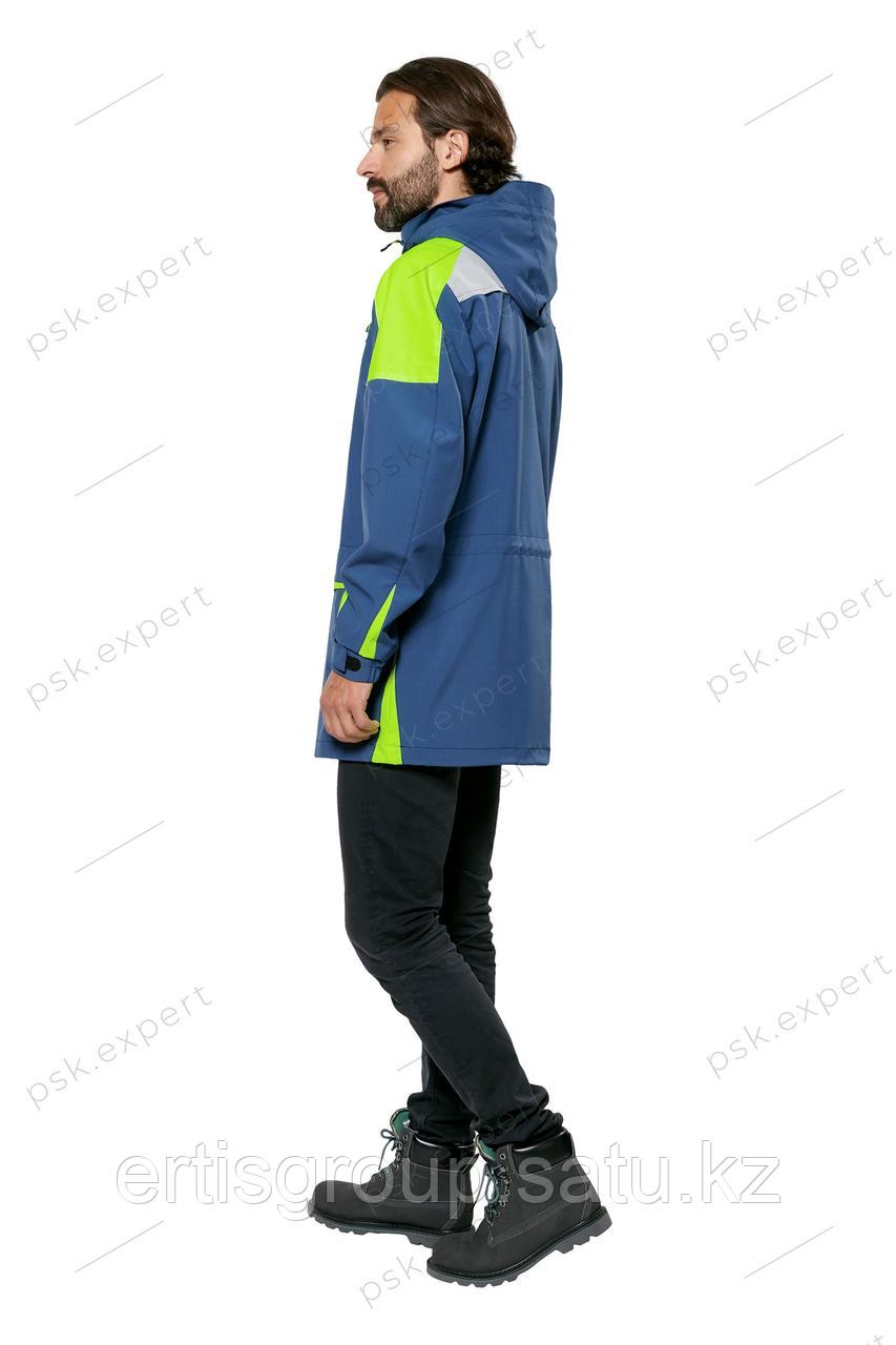 Куртка-ветровка мужская летняя/демисезонная "Тизер" цвет темно-синий/светло-серый/неон - фото 5 - id-p115457755