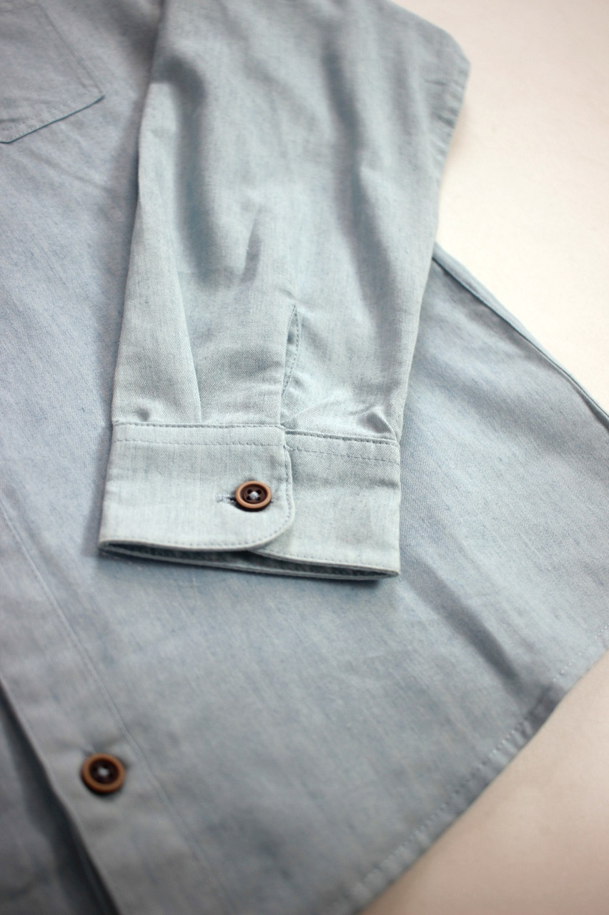 Рубашка джинсовая для мальчика голубой - фото 3 - id-p115458392
