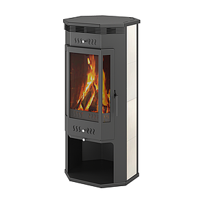 Печь-Камин ASTON 11кВт пристенно-угловой (180 м3) Ø 150мм