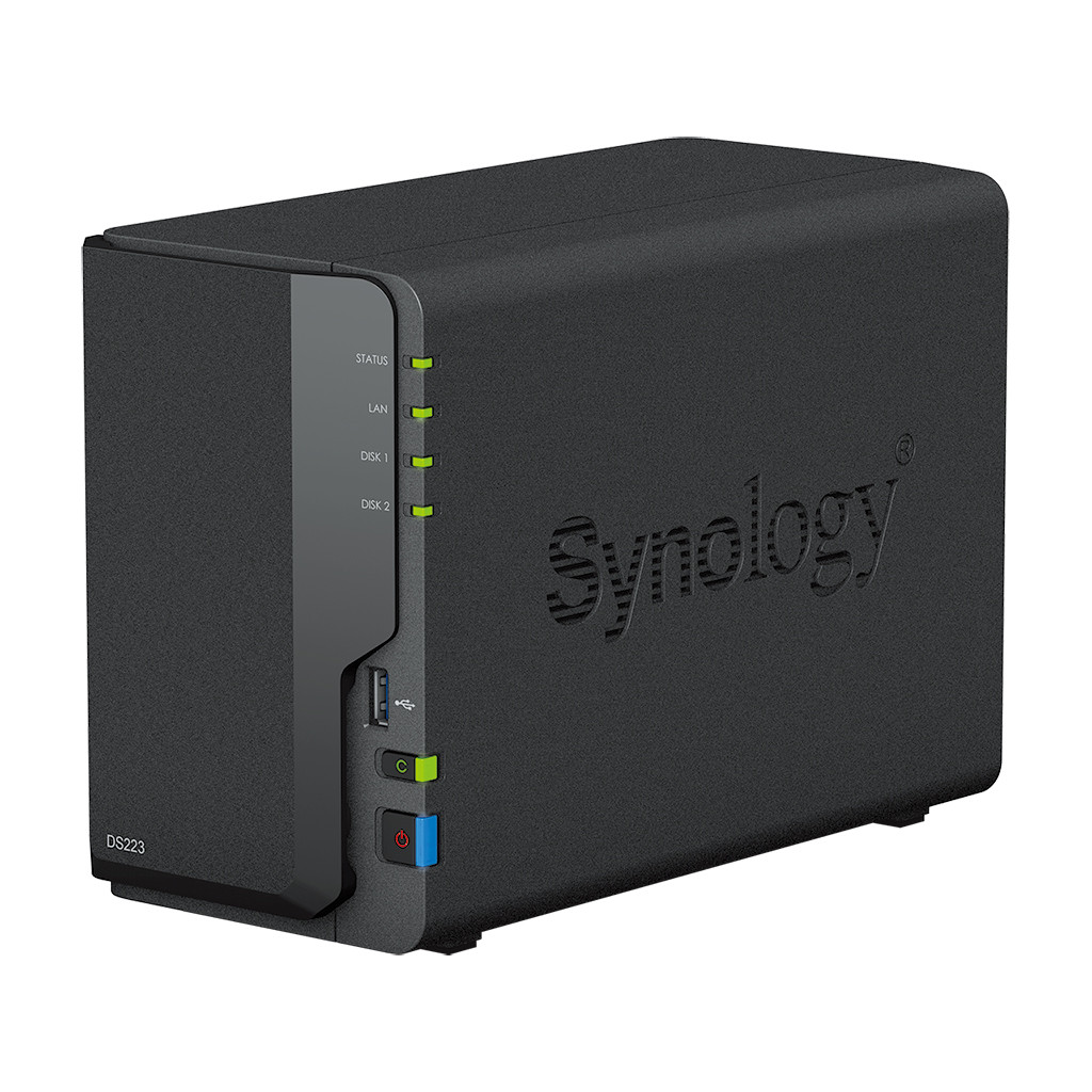 Synology DS223 Сетевой накопитель, 2xHDD, для дома