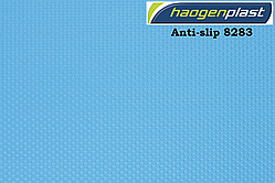 Пвх пленка Haogenplast Blue 8283 Antislip для бассейна (Алькорплан, голубая противоскользящая)