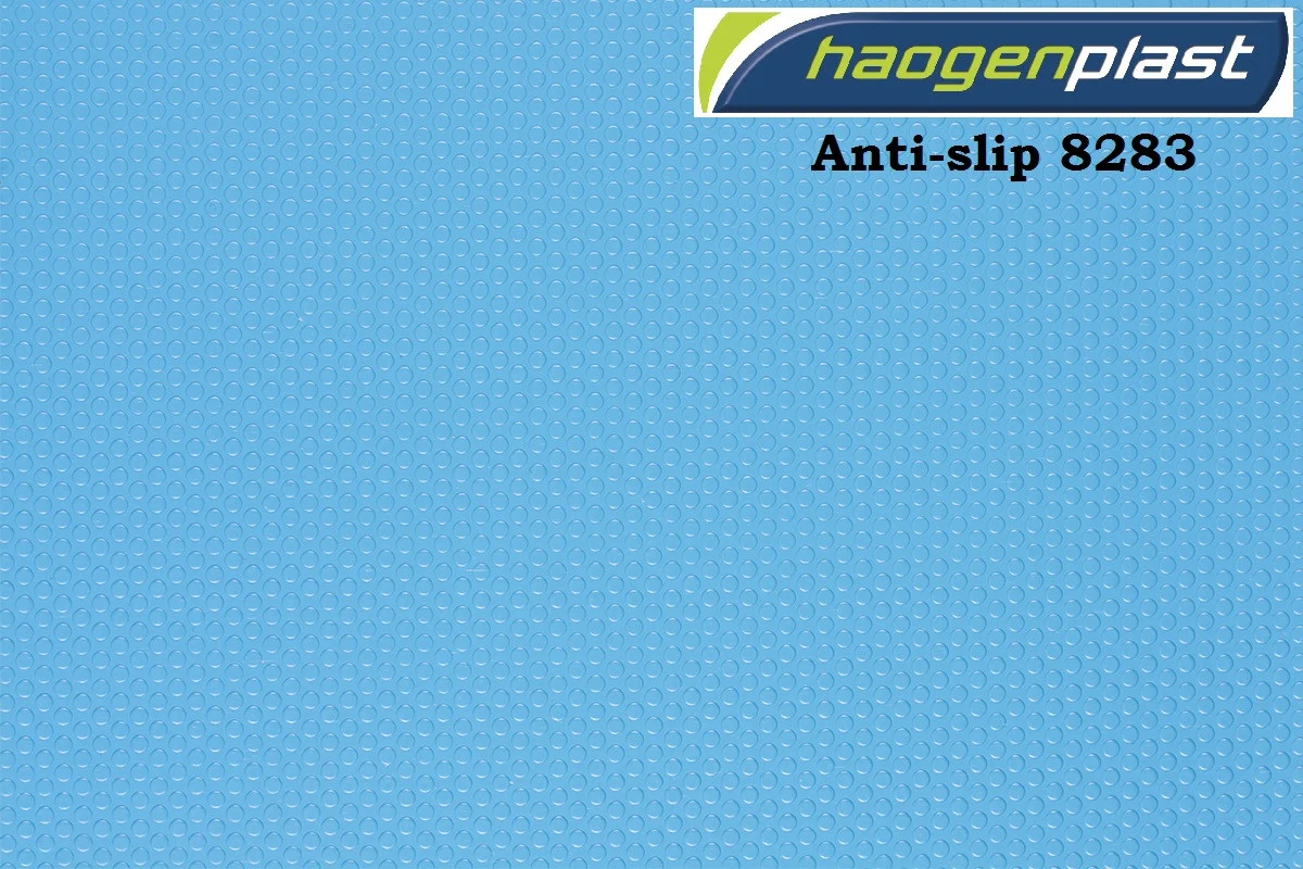 Пвх пленка Haogenplast Blue 8283 Antislip для бассейна (Алькорплан, голубая противоскользящая) - фото 1 - id-p115459662