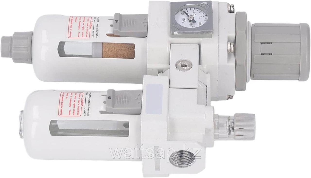 Блок подготовки воздуха AC3010-02, 1/4" фильтр-регулятор давления AW3000-02 и маслораспылитель AL3000-02 - фото 2 - id-p115459654
